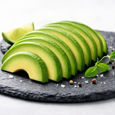 Fresh sliced avocado