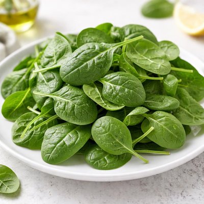 Fresh spinach leaves