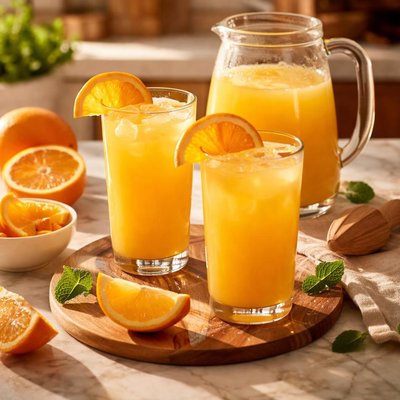 Fresh squeezed orange juice with no added sugar