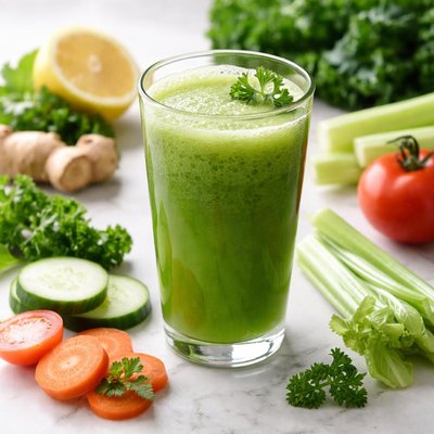Fresh squeezed vegetable juice