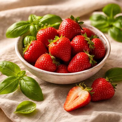 Fresh strawberry basil