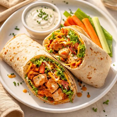 Freshi buffalo chicken wrap