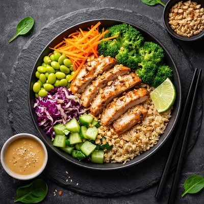 Freshii buddha satay bowl