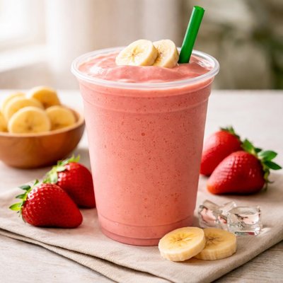 Freshii strawberry banana anoothie