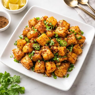 Fried aloo ki masale wali sabji