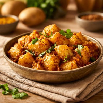 Fried aloo ki sabji