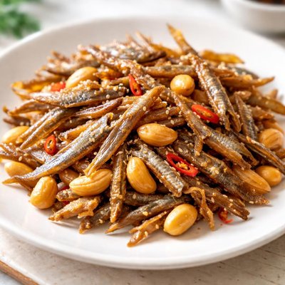 Fried anchovies and peanuts