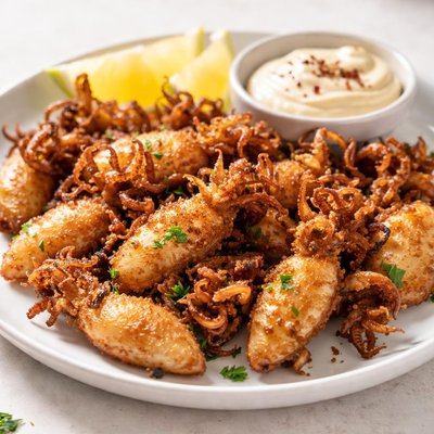 Fried baby squid