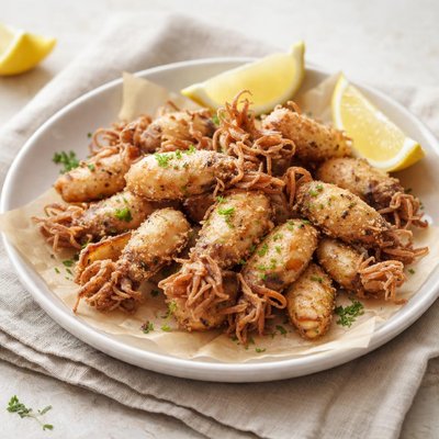 Fried baby squids