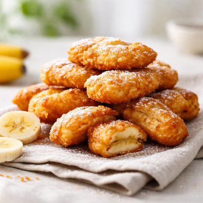 Fried banana fritters