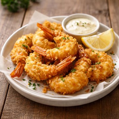 Fried battered prawn