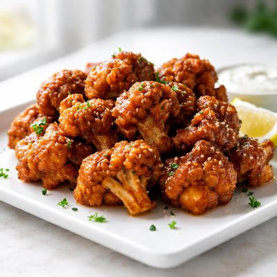 Fried bbq cauliflower