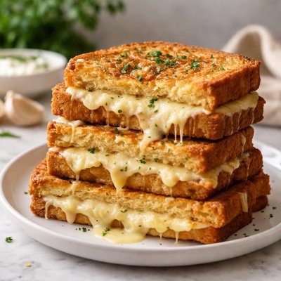 Fried bread with cheese