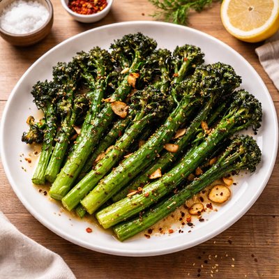 Fried broccolini