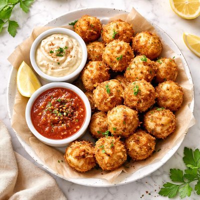 Fried calamari balls