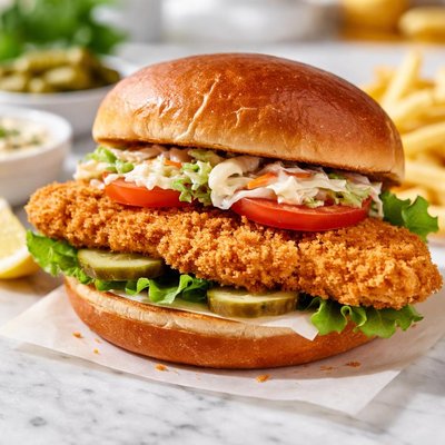 Fried catfish sandwich