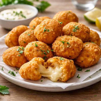 Fried cheese fritters