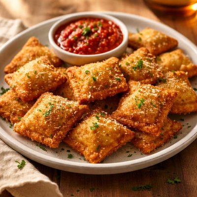 Fried cheese ravioli