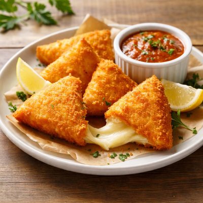 Fried cheese triangle