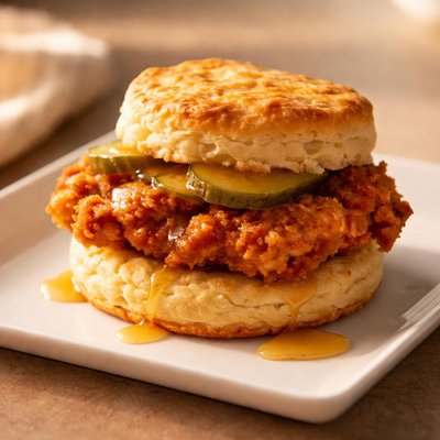 Fried chicken buscuit