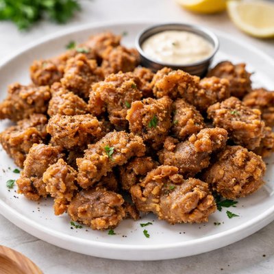Fried chicken gizzards