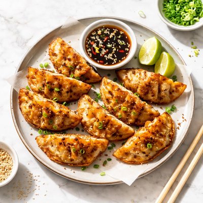 Fried chicken gyoza