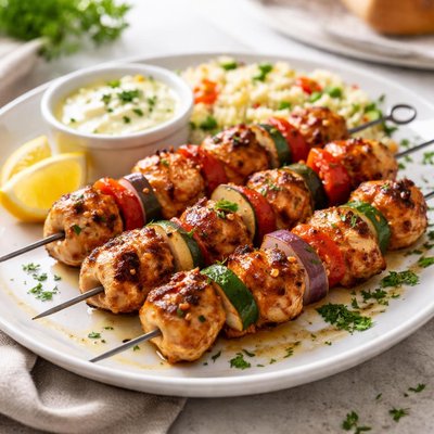 Fried chicken kebab