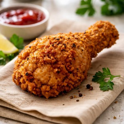 Fried chicken leg piece