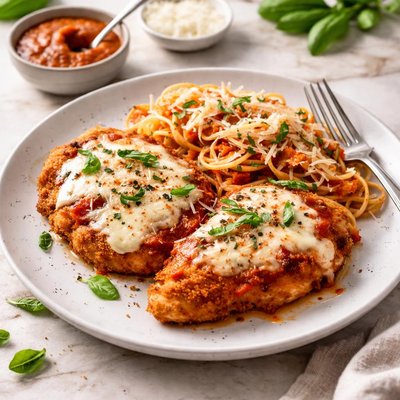 Fried chicken parmigiana
