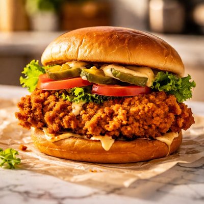 Fried chicken sandwhich