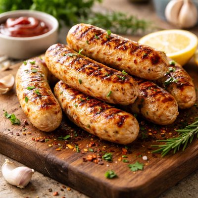 Fried chicken sausage