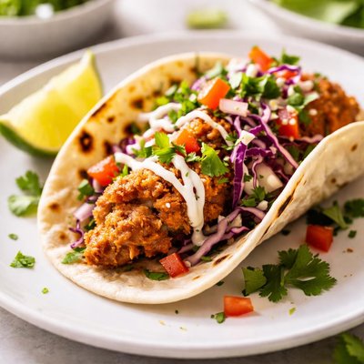 Fried chicken taco