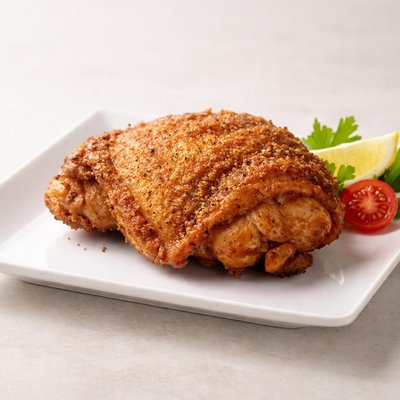 Fried chicken thigh with skin