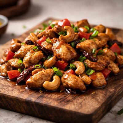 Fried chicken with cashews