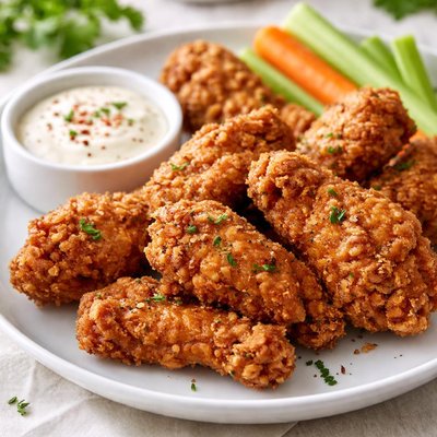 Fried chicken with sauce