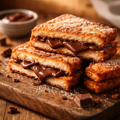 Fried chocolate sandwich