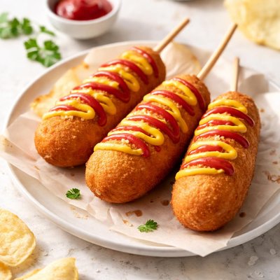 Fried corn dog