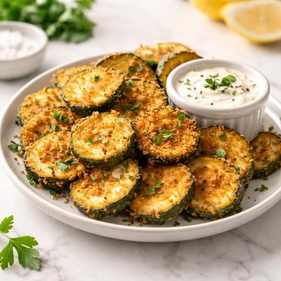 Fried courgette