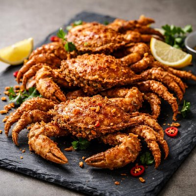 Fried crab