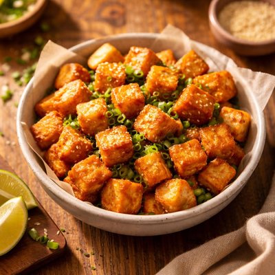 Fried diced tofu