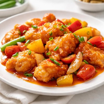 Fried dorry fish with sweet and sour sauce