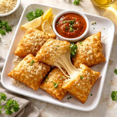 Fried dough with cheese