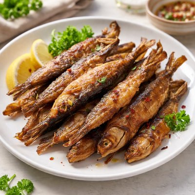 Fried dried fish