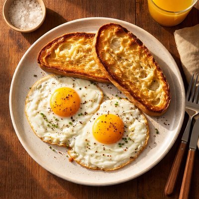 Fried egg and sourdough toast