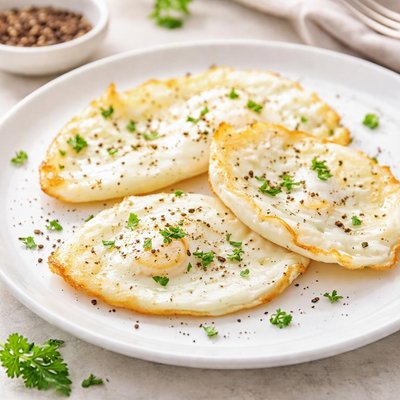 Fried egg whites