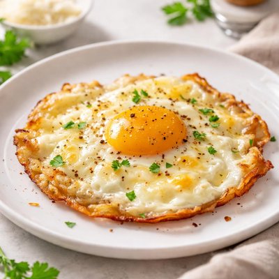 Fried egg with cheese