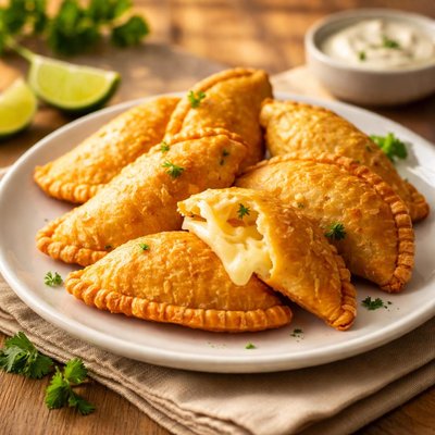 Fried empanadas with cheese
