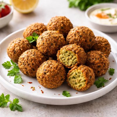 Fried falafel balls