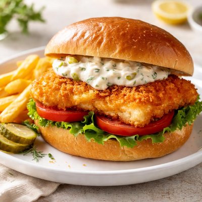 Fried fish sandwich