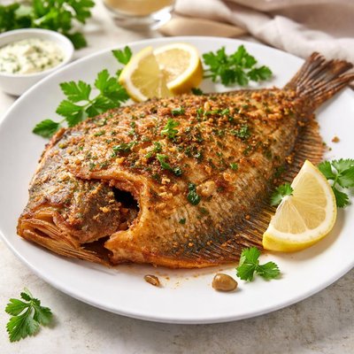 Fried flounder